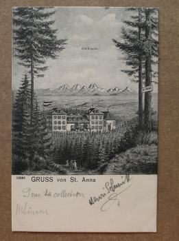 Ansichtskarte AK Gruss aus St Anna Vogesen 1905 Elsass Jungholz Jungholtz Gebäude Ortsansicht Frankreich France 68 Haut Rhin